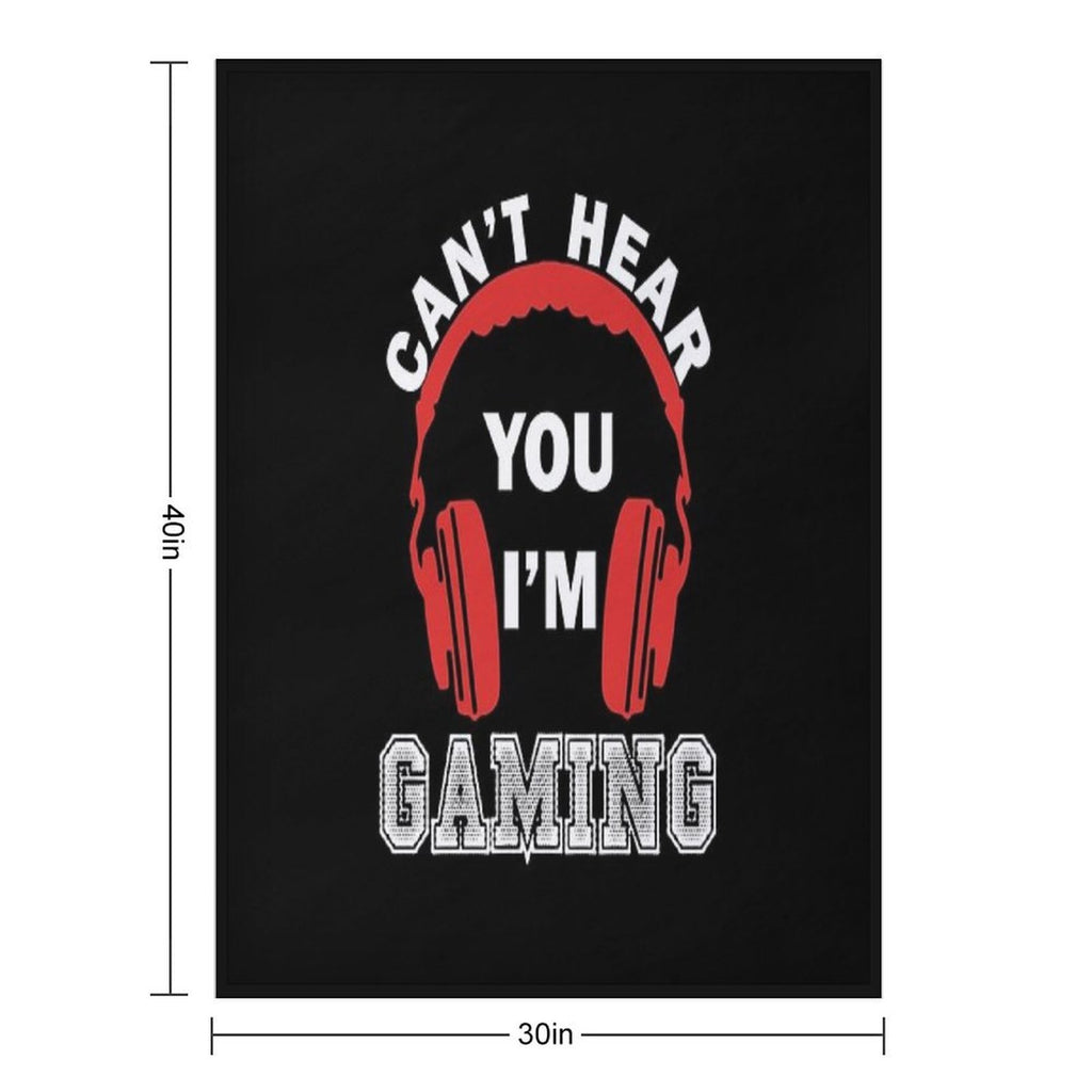 Video Gaming Gift Gamer Headset  Design Wrinkle-free Throw Blanket