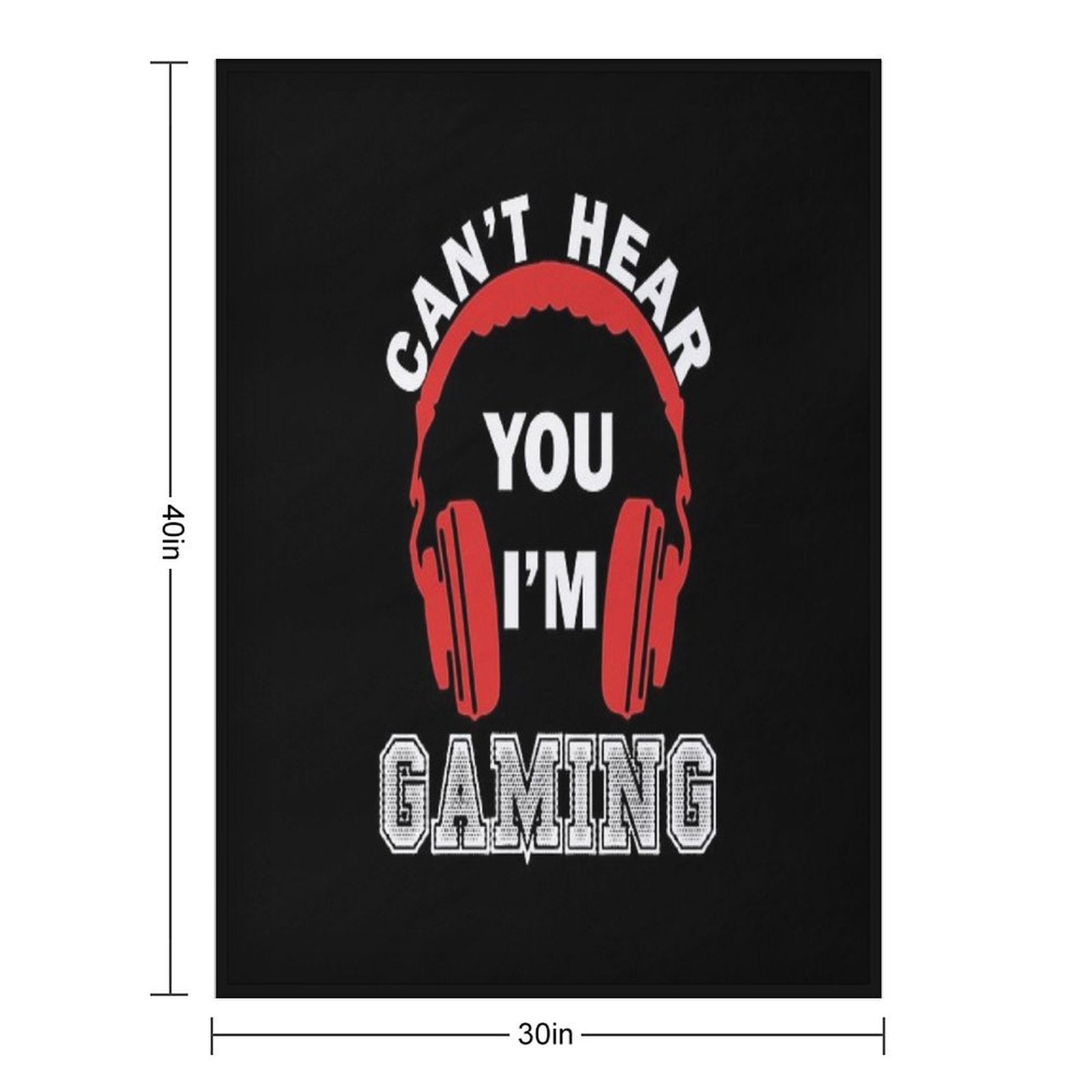Video Gaming Gift Gamer Headset  Design Wrinkle-free Throw Blanket