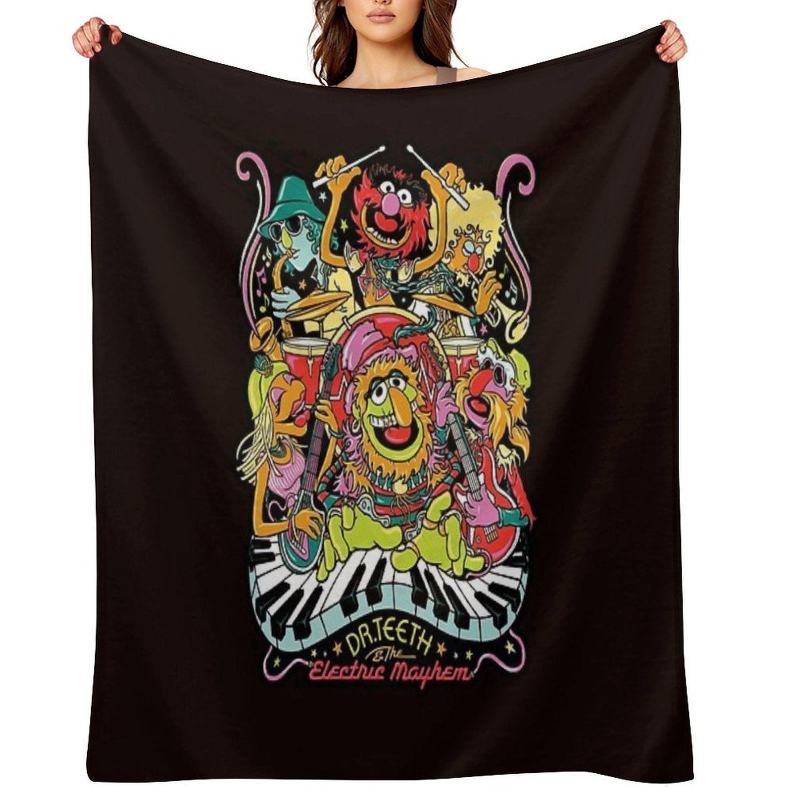 Dr. Teeth And The Electric Mayhem Velvety-soft Throw Blanket