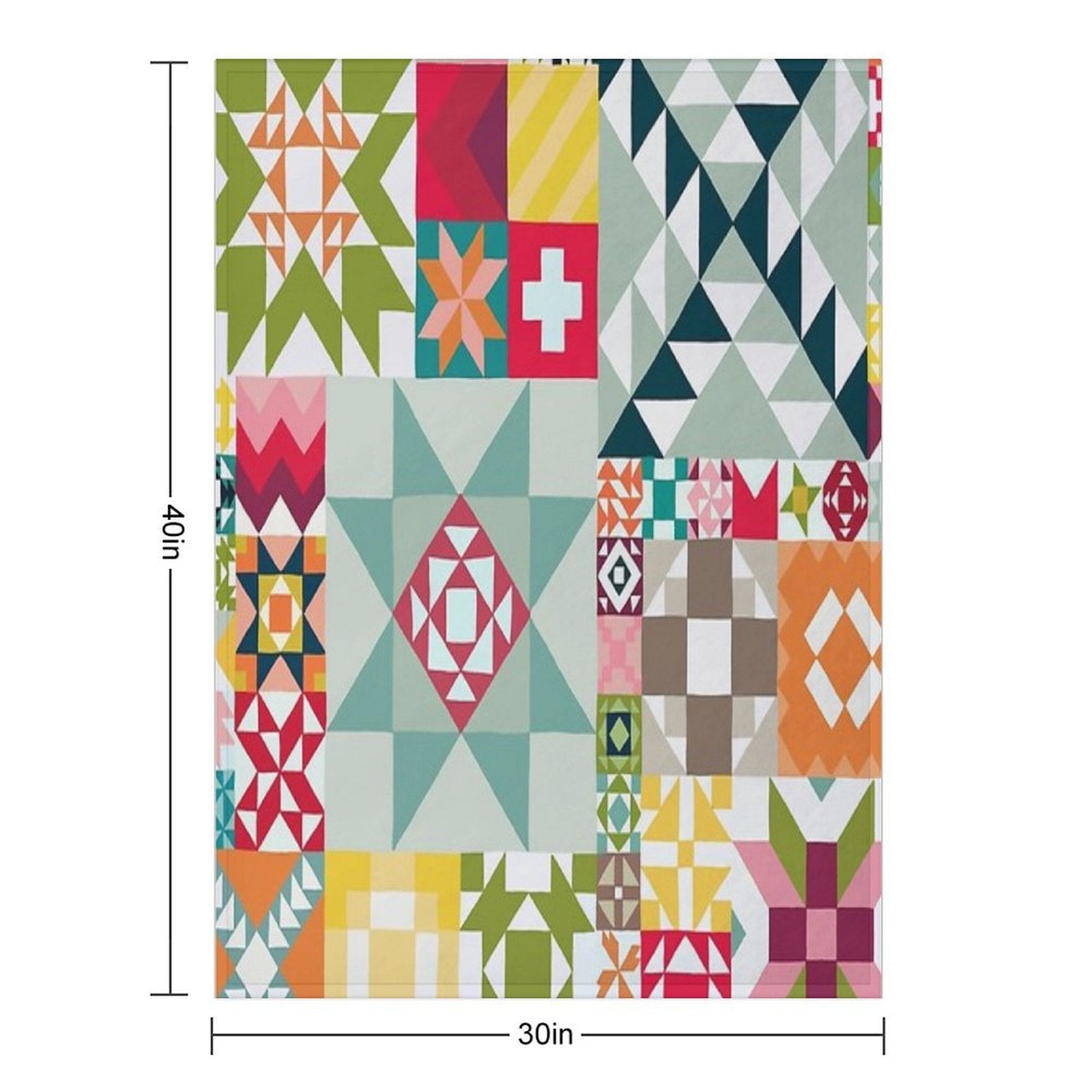 All Over Quilt Print Gift-ready Throw Blanket