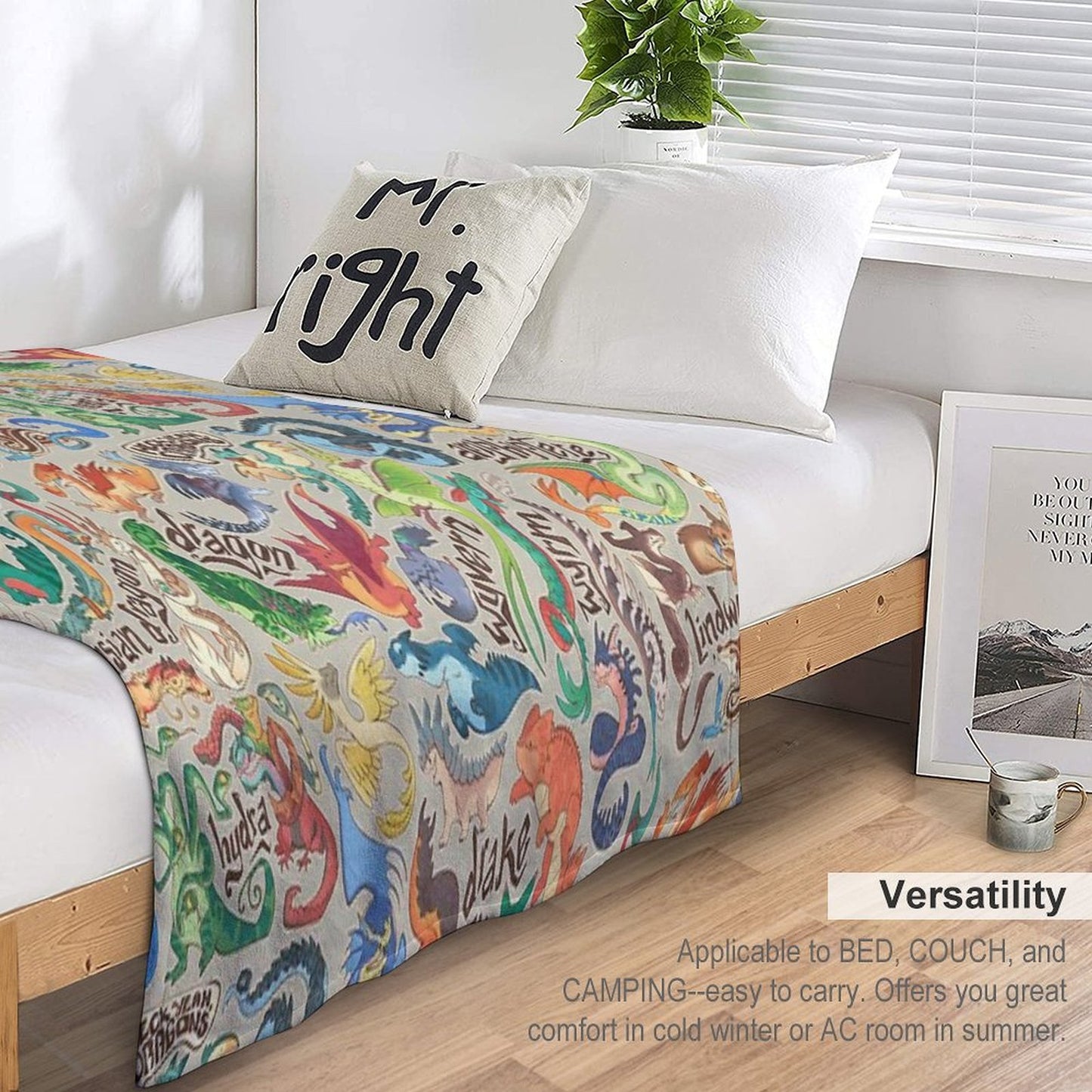 Mini Dragon Compendium Travel-friendly Throw Blanket