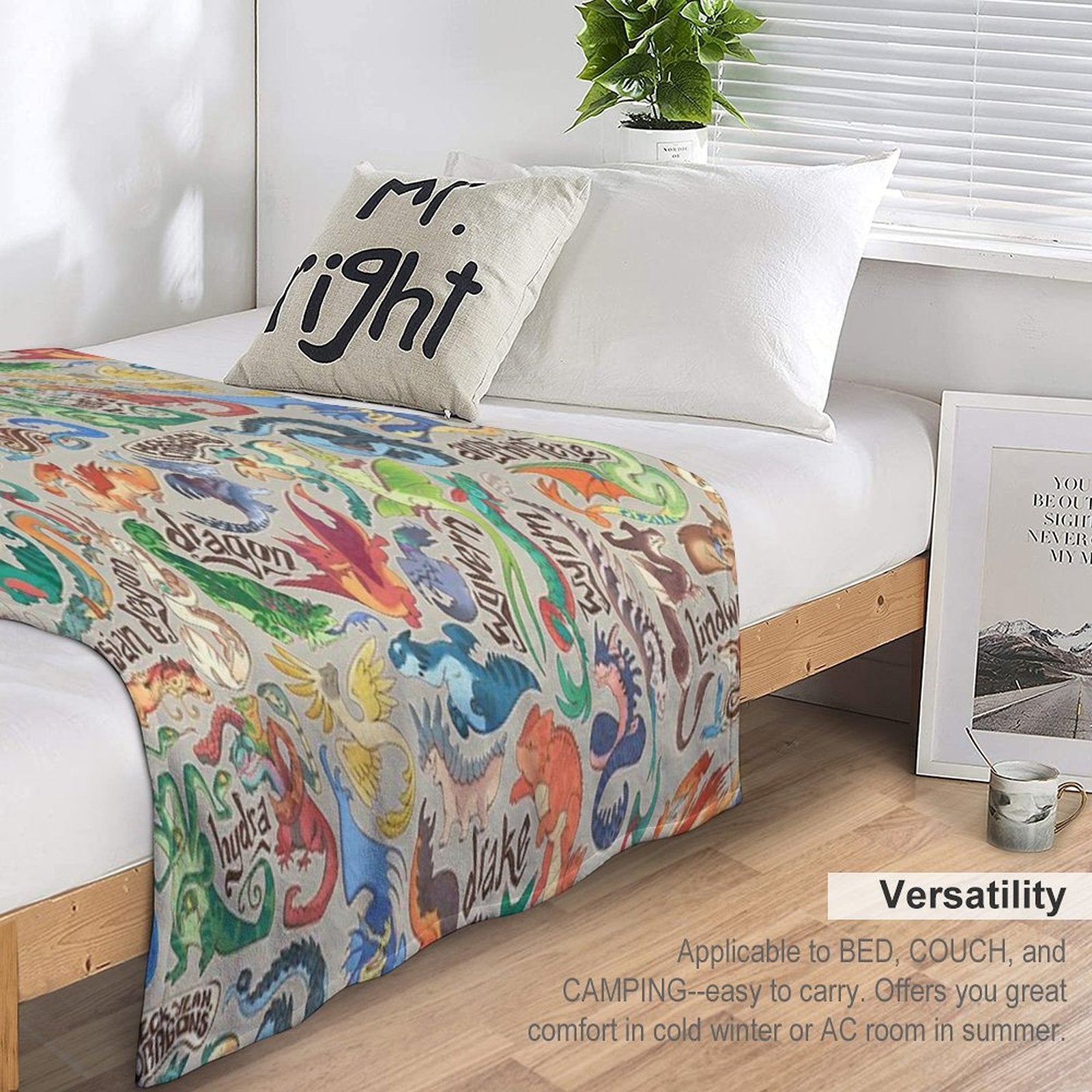 Mini Dragon Compendium Travel-friendly Throw Blanket