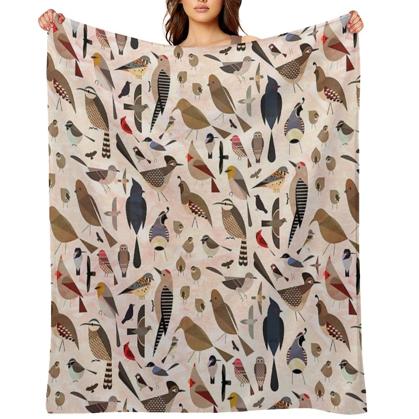 Sonoran Birds Machine-washable Throw Blanket