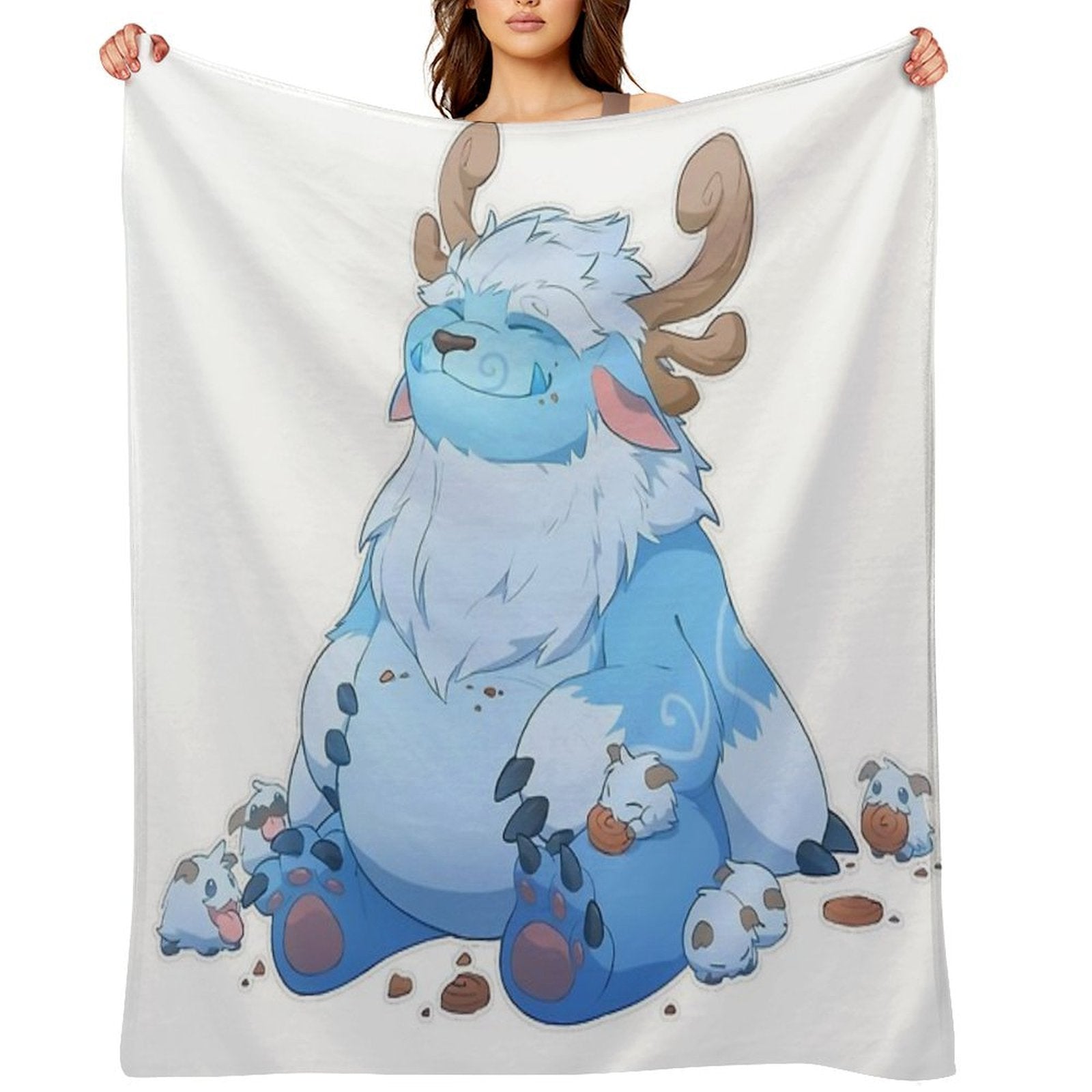 Adorable Nunu Premium Throw Blanket