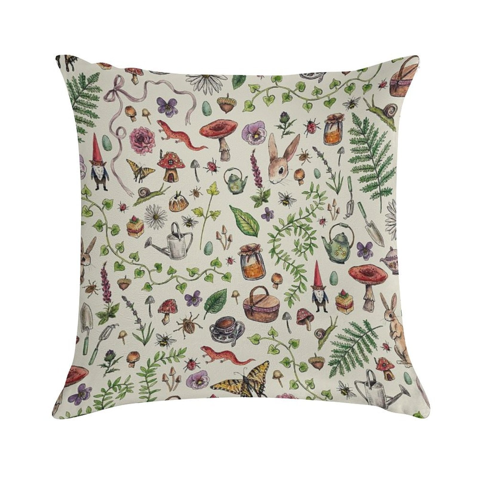 Cottagecore Light Green Soft Ultra-Soft Texture Throw Pillow