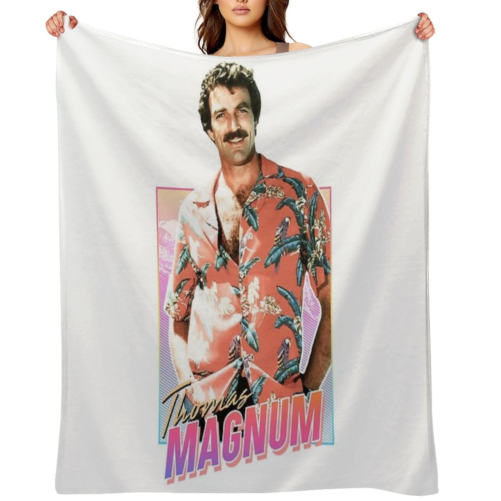 Thomas Magnum - 80s Design Versatility Throw Blanket