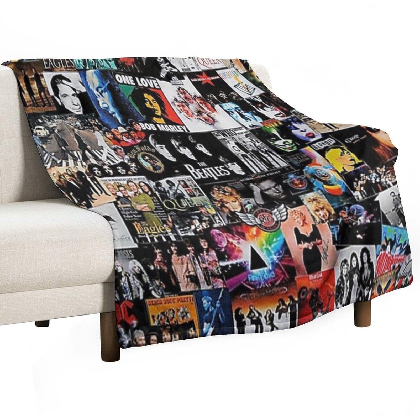 Rock Collage Shrink-resistant Throw Blanket