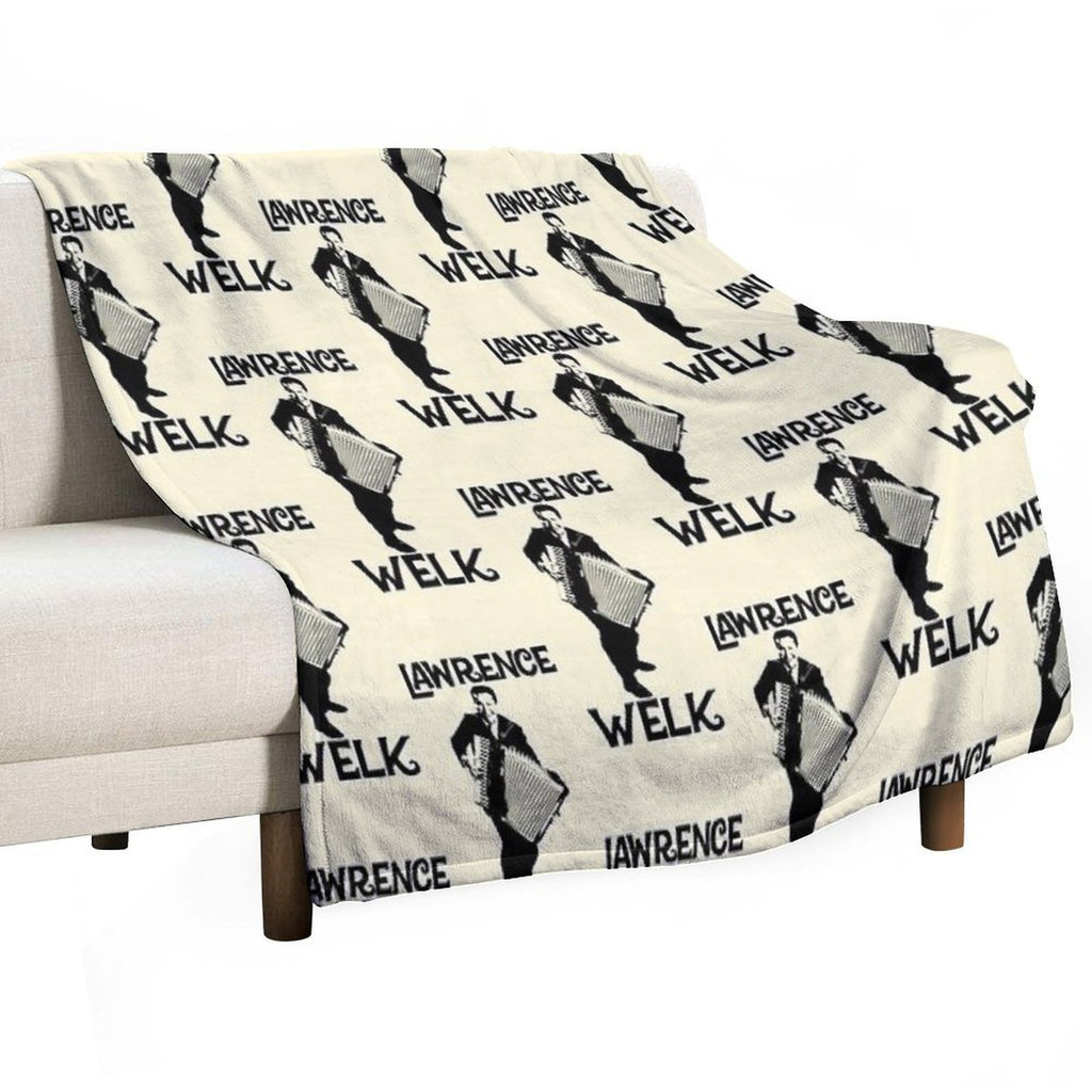 Lawrence Welk - Name - The Black Stencil Eco-conscious Throw Blanket