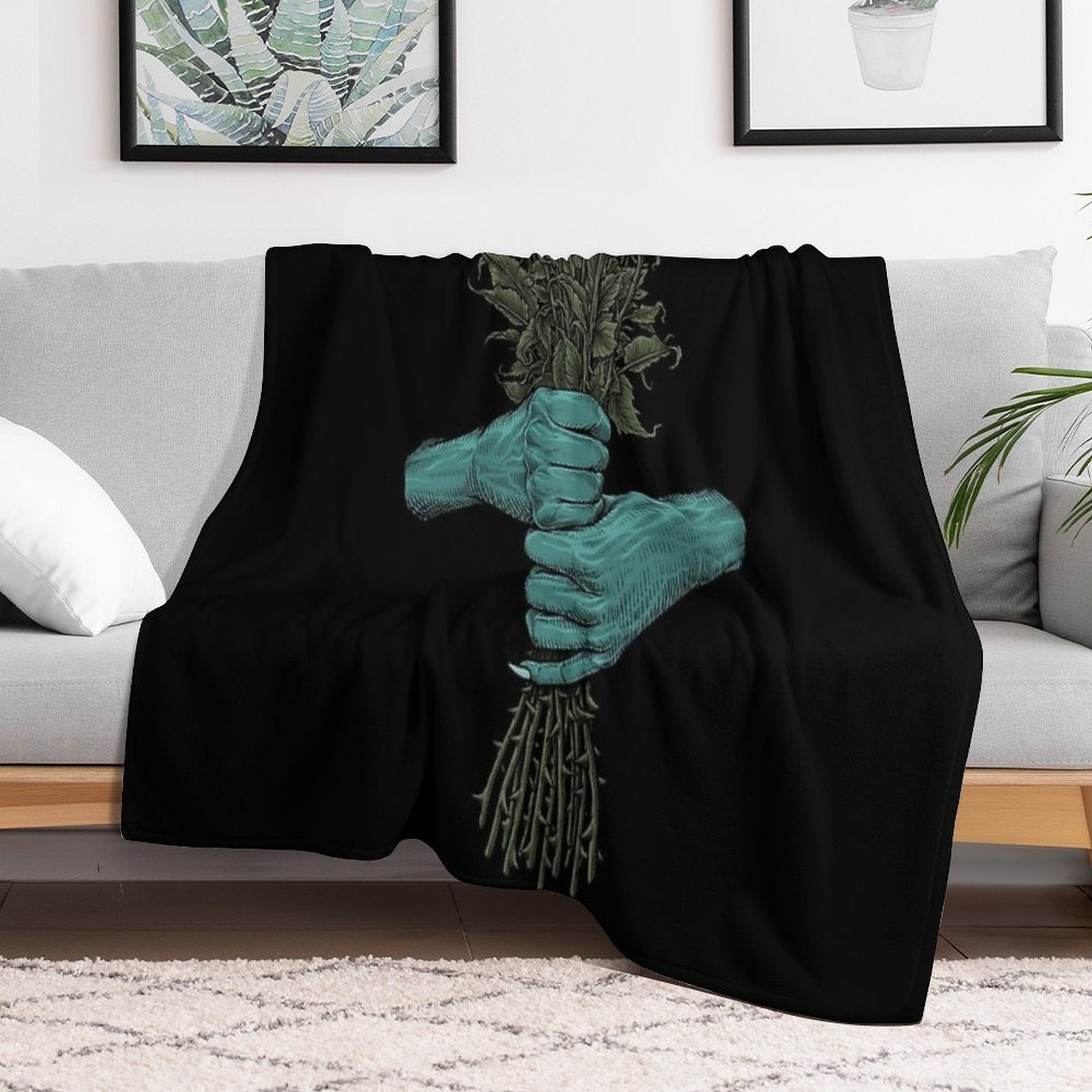 Monster Bouquet Plush Throw Blanket
