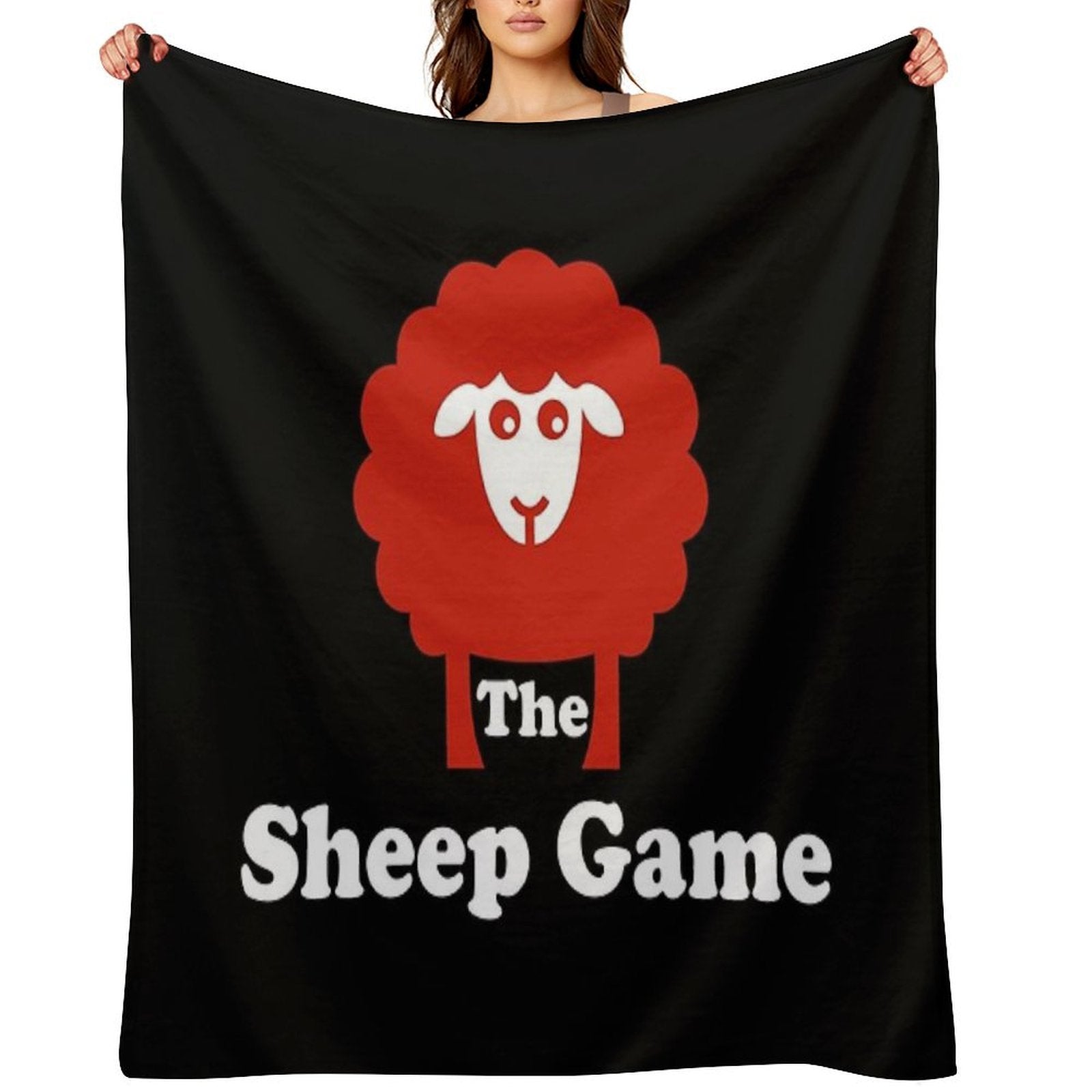The Sheep Game Merch The Sheep Game Logo Premium Throw Blanket