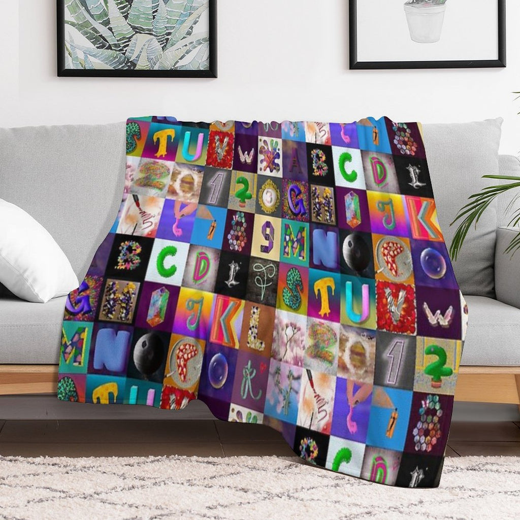 Alphabet 2023 Anti-pilling Throw Blanket