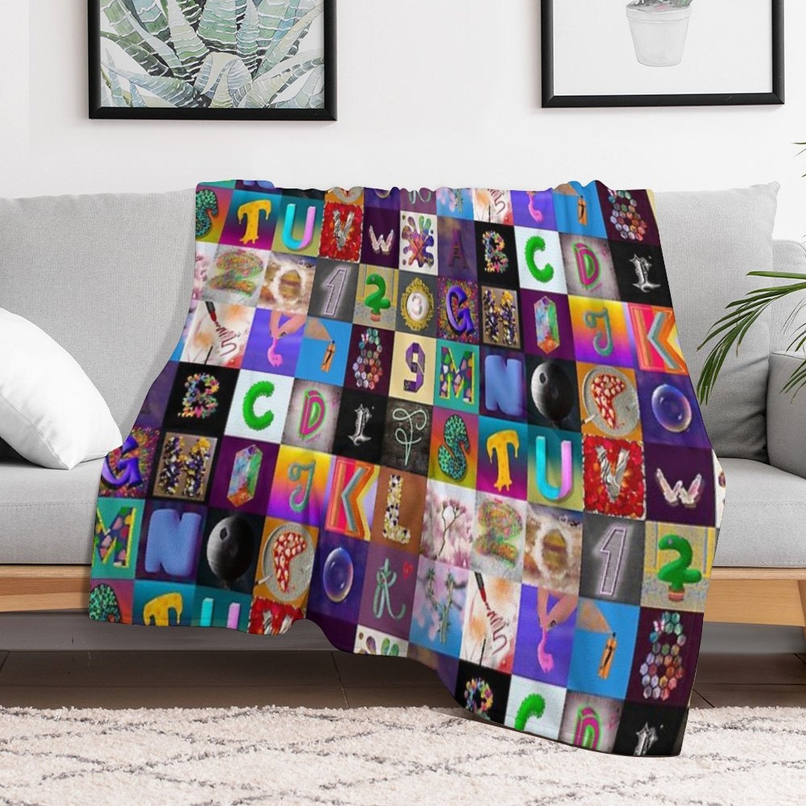 Alphabet 2023 Anti-pilling Throw Blanket