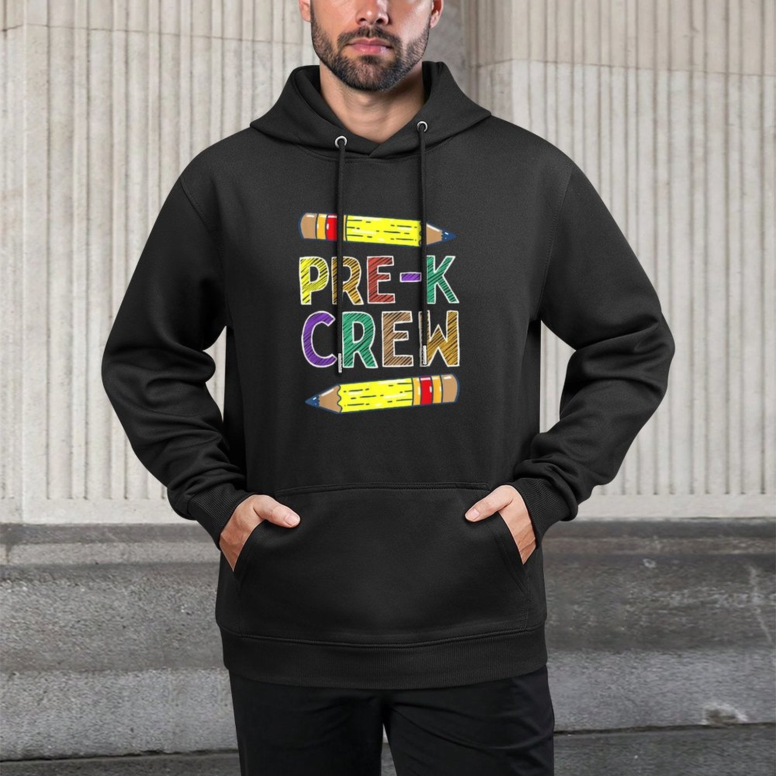 Pre-K Crew Funny PreK Teachers Back To School Shrink-Resistant Hoodie
