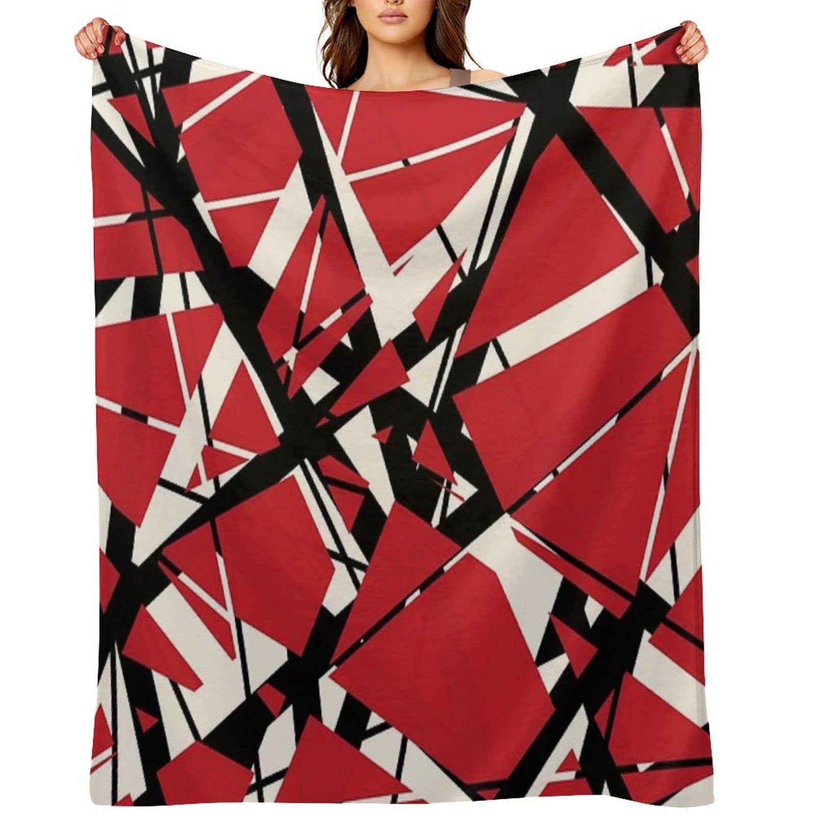 EVH Authentic Stripes Design (red) Multi-functional Throw Blanket
