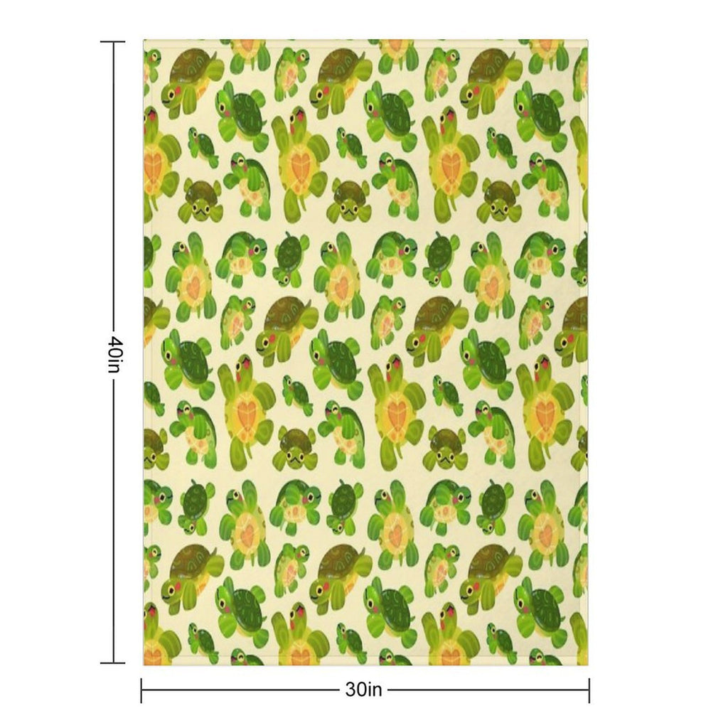 Red-eared Slider - Pastel Easy Care Throw Blanket