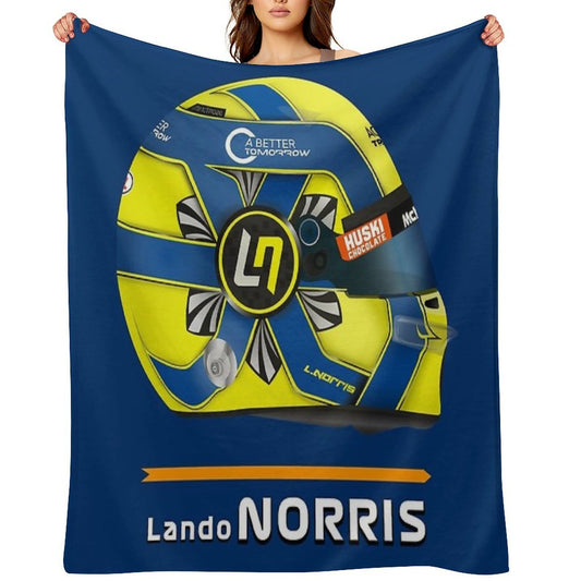 Lando Norris Helmet 2020 Graphic Comfort Throw Blanket