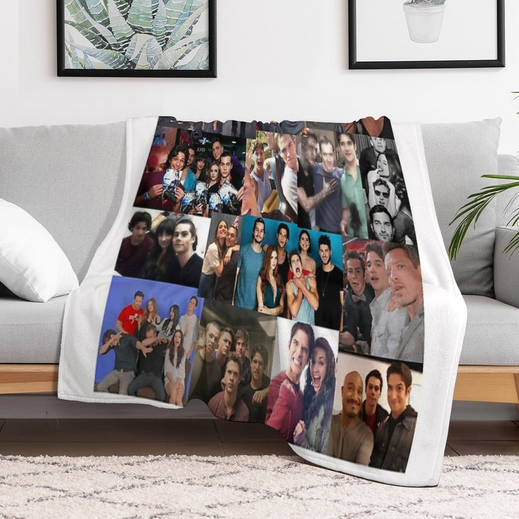Teen Wolf Collage Eco-conscious Throw Blanket