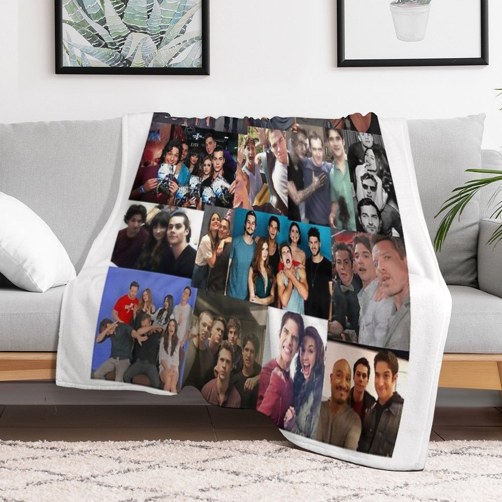 Teen Wolf Collage Eco-conscious Throw Blanket
