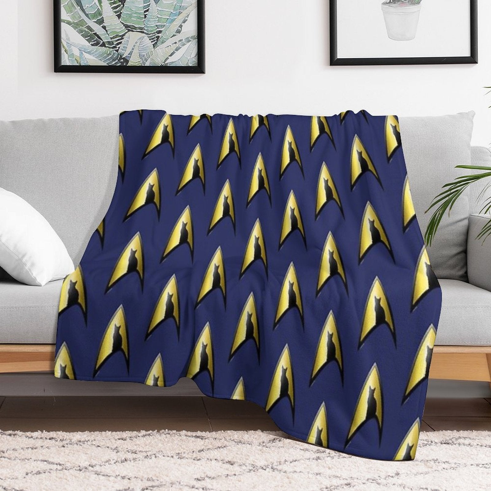 Starfleet Cat Multi-functional Throw Blanket