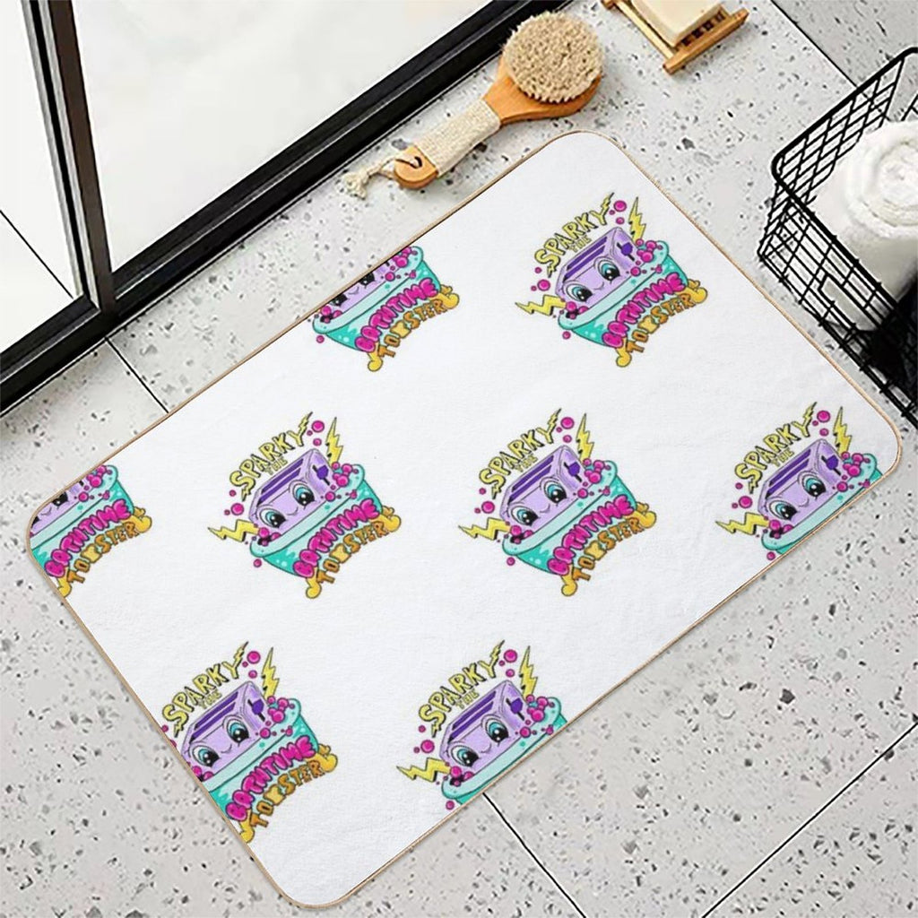 Sparky The Bathtime Toaster  Fade-Resistant Bath Mat