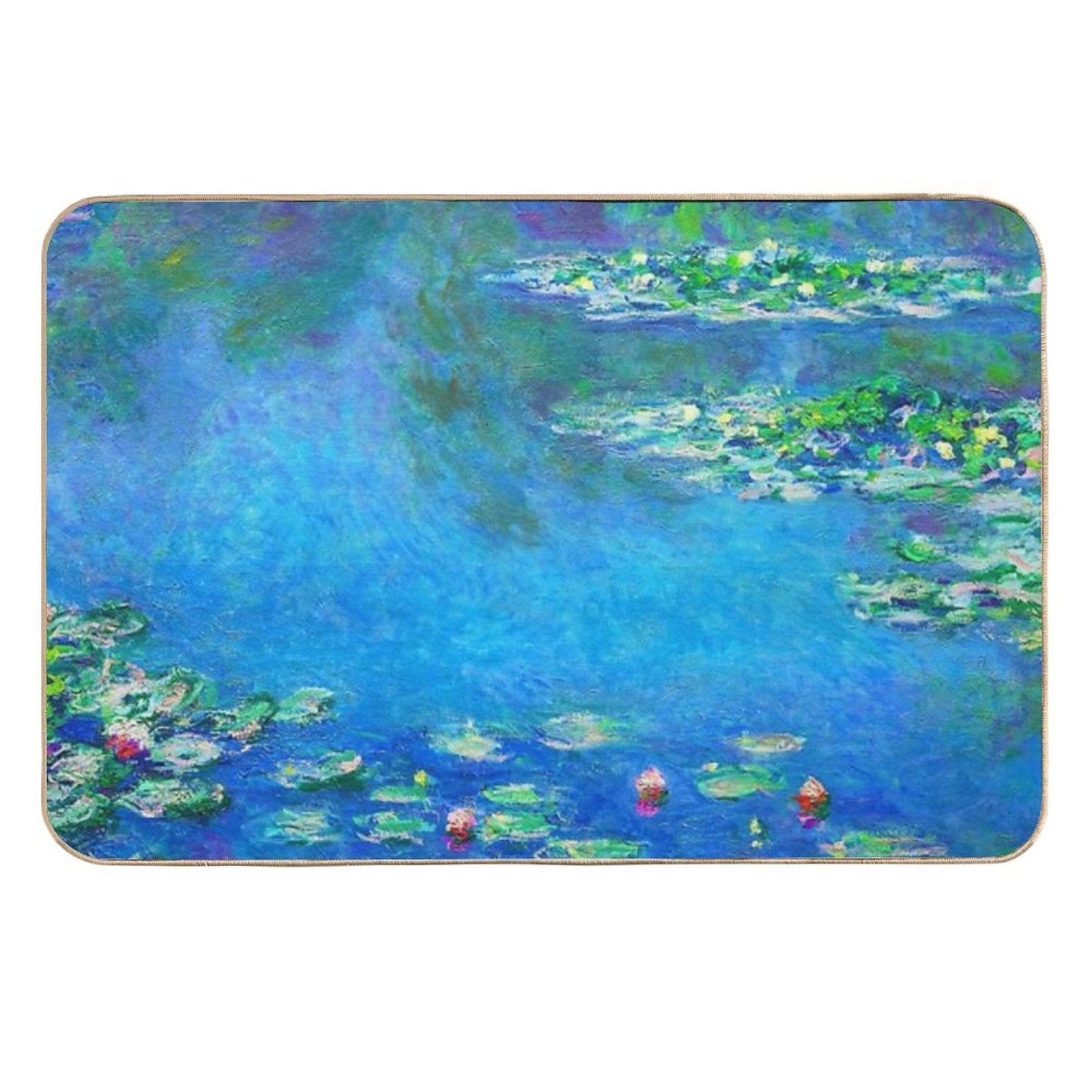 Claude Monet Water Lilies Color-Enhanced  Fade-Resistant Bath Mat