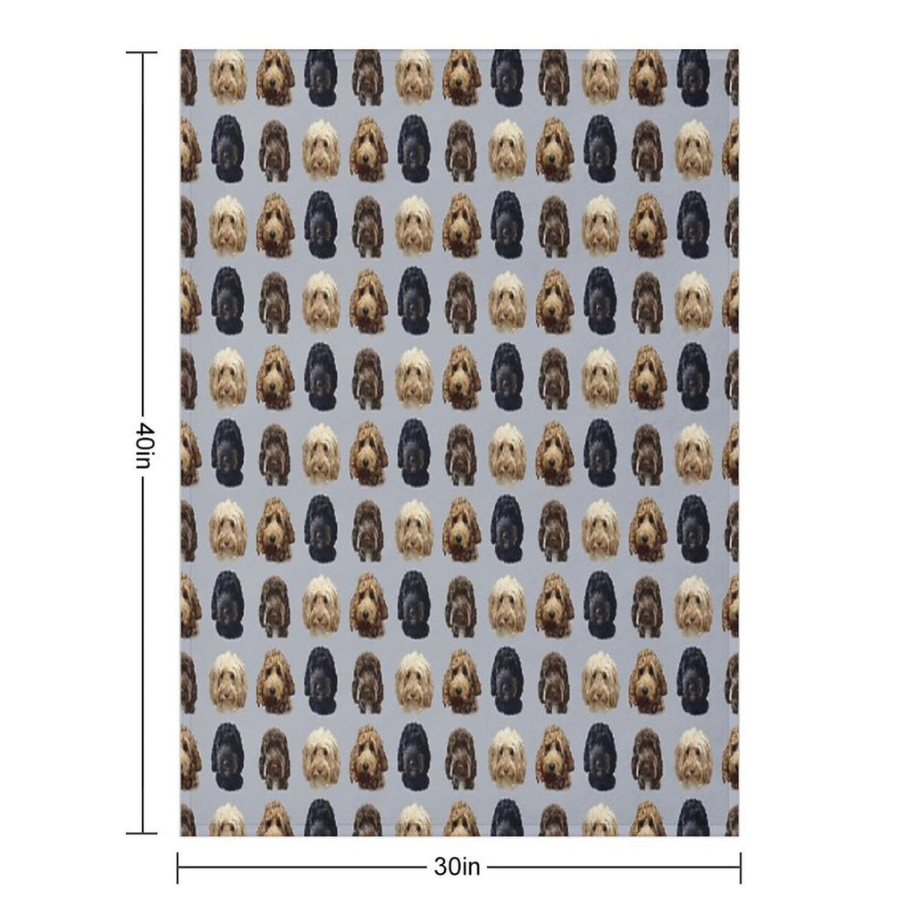Cockapoo Dog Collection Eco-conscious Throw Blanket