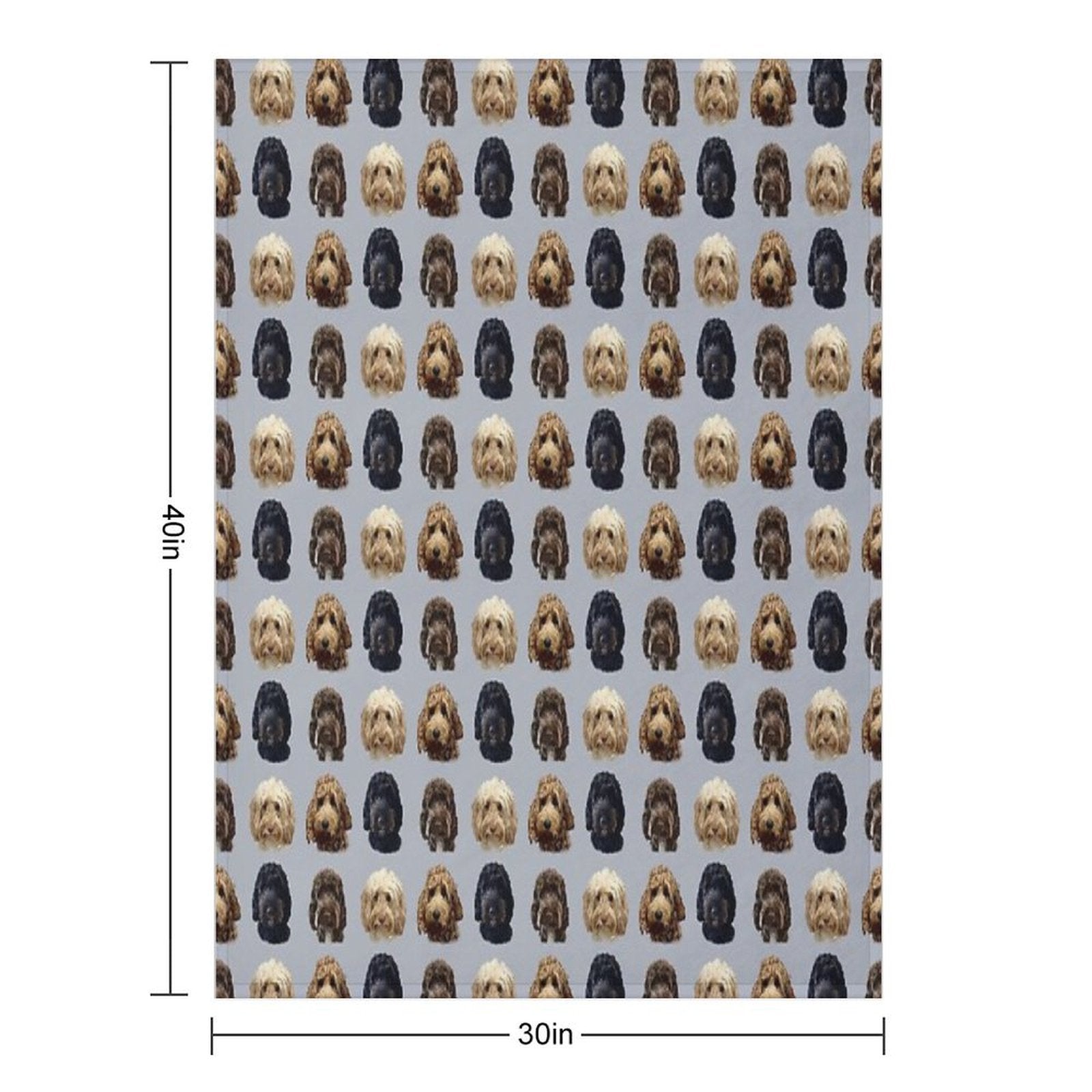 Cockapoo Dog Collection Eco-conscious Throw Blanket