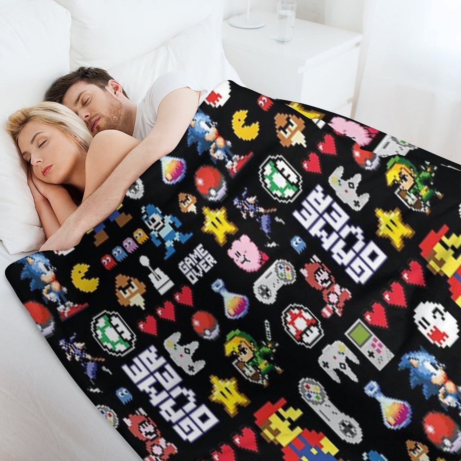 Copy of Bright Sally Dress Print Shrink-resistant Throw Blanket