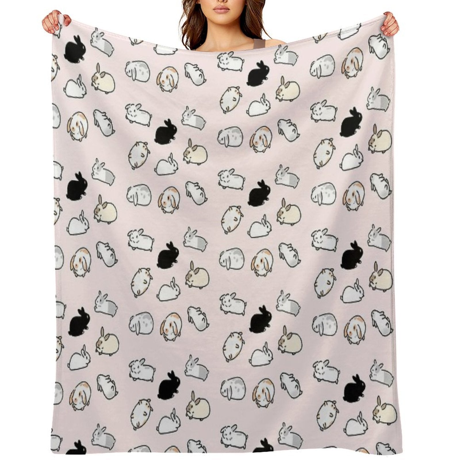 Bunny Rabbits Easy Care Throw Blanket