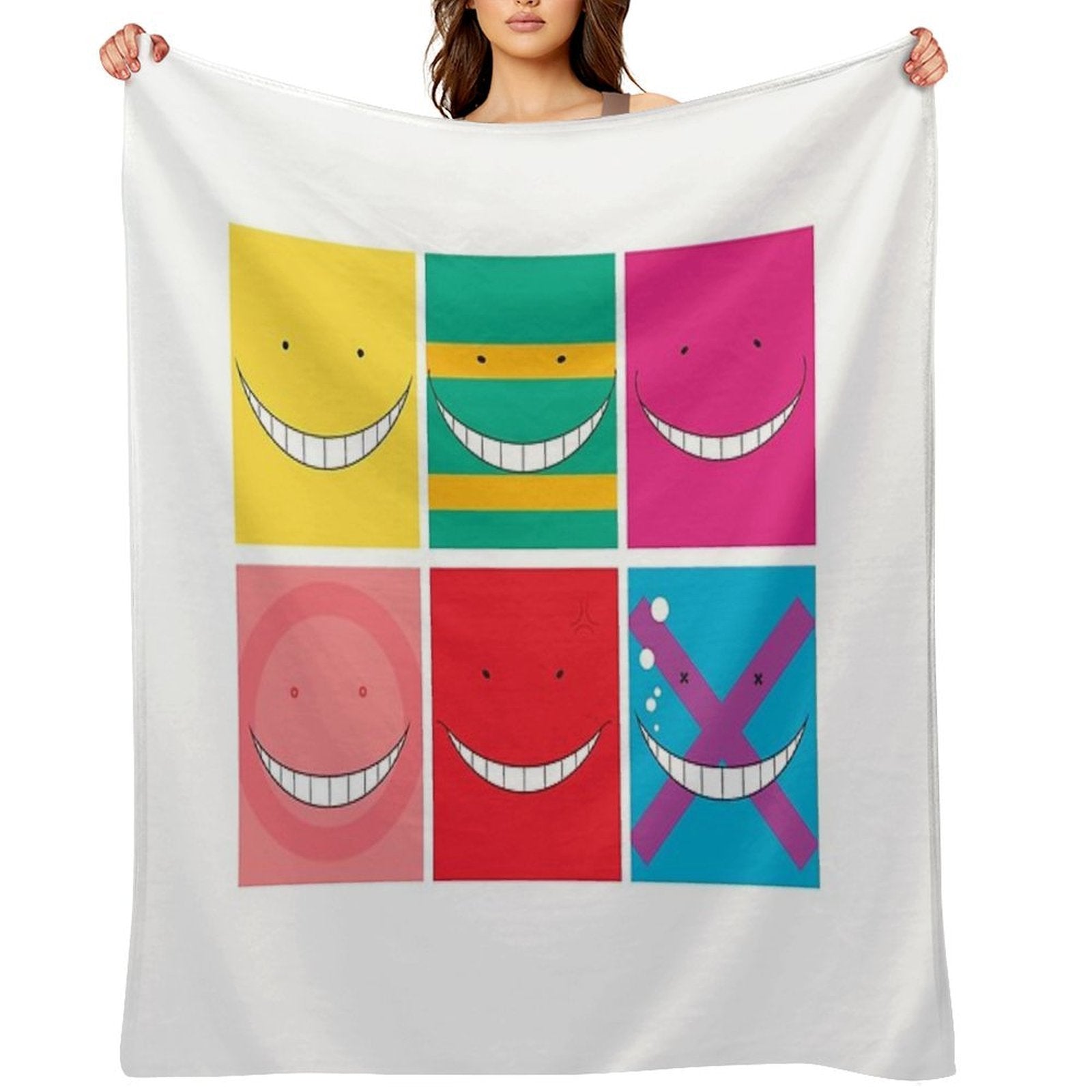 Faces - Assassination Classroom Machine-washable Throw Blanket