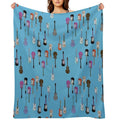 Guitars Blues Machine-washable Throw Blanket