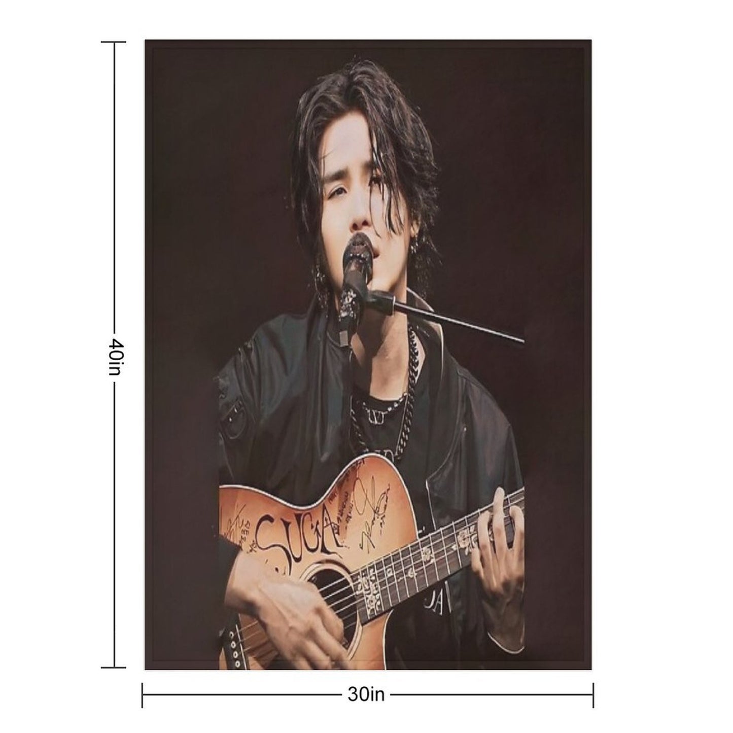 Min Yoongi Concert Sustainable Throw Blanket