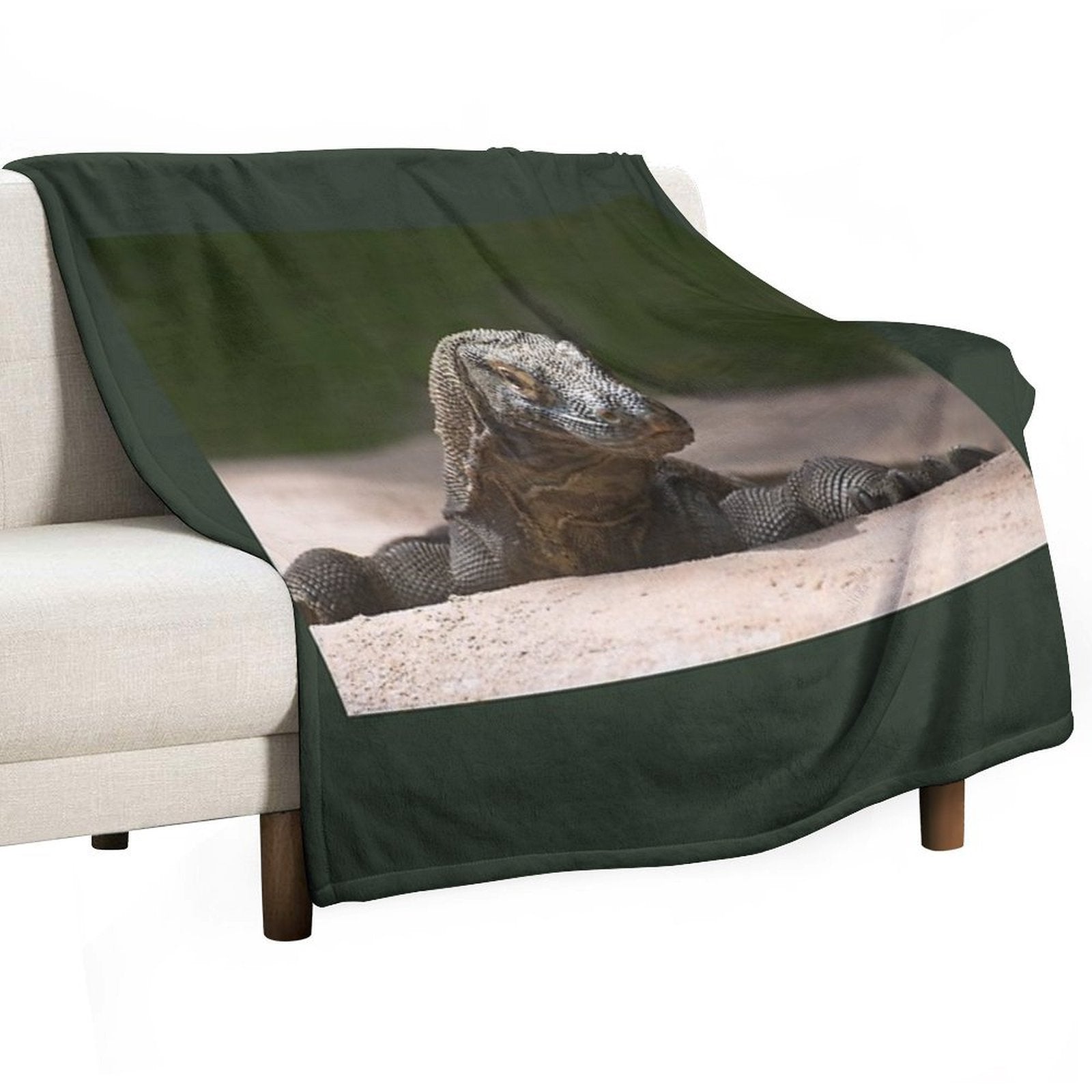 Komodo Monitor Dragon Velvety-soft Throw Blanket