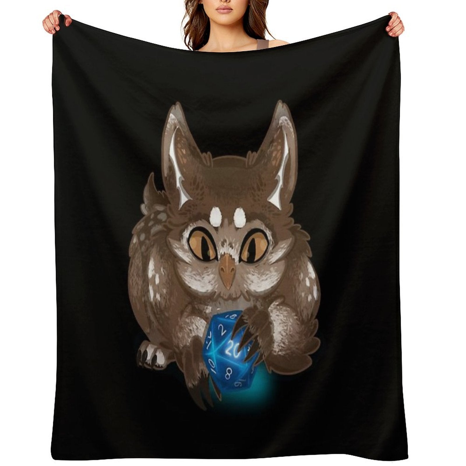 Owlbear Cub Travel-friendly Throw Blanket