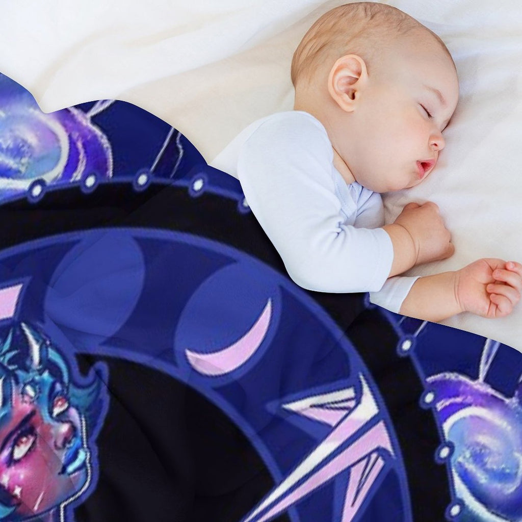 Astrology Star Girl Velvety-soft Throw Blanket
