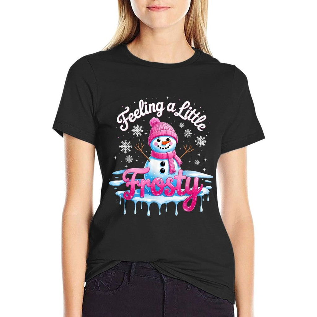 Feeling A Little Frosty Cute Snowman Winter Design  Soft T-Shirt
