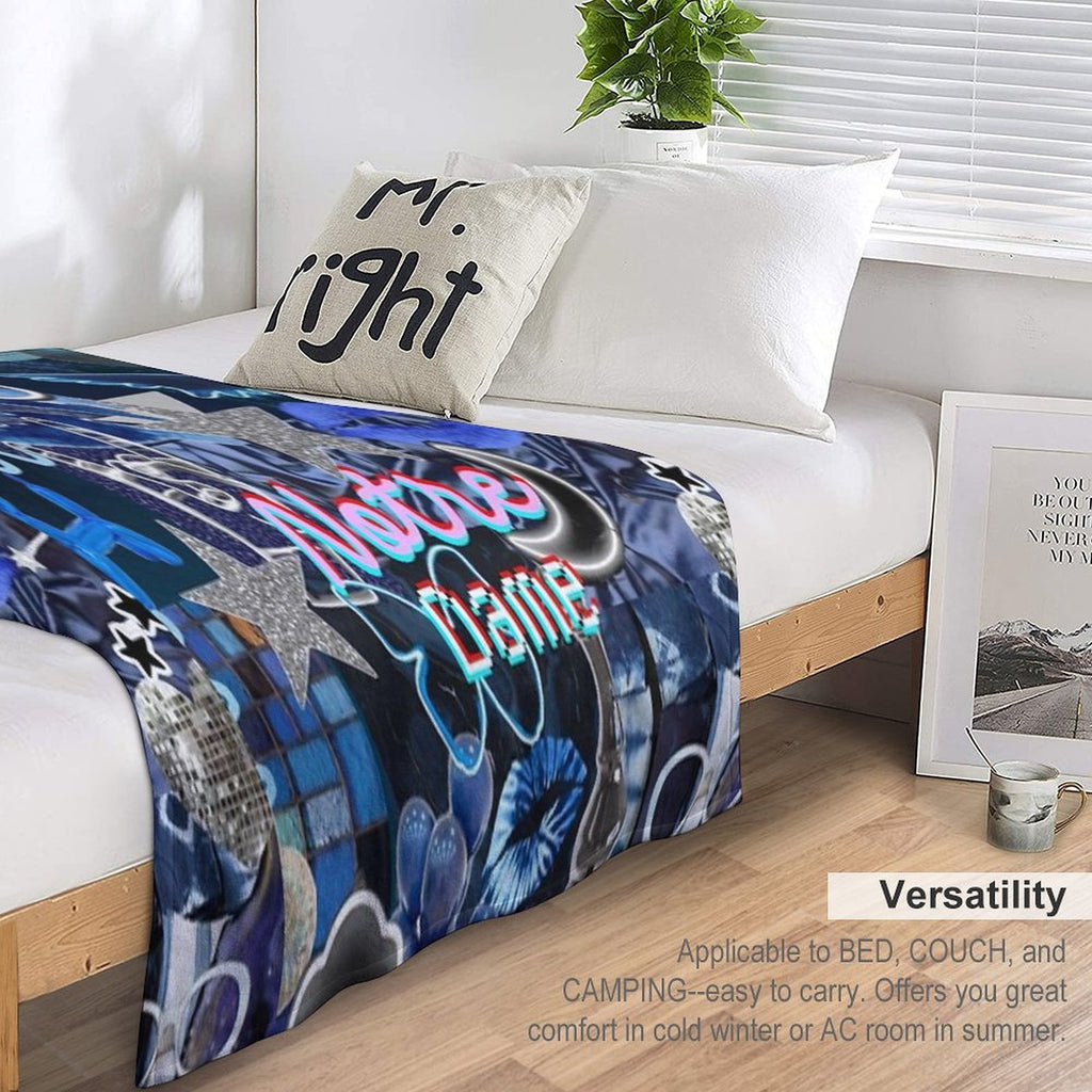Notre Dame Indiana COLLAGE Shrink-resistant Throw Blanket