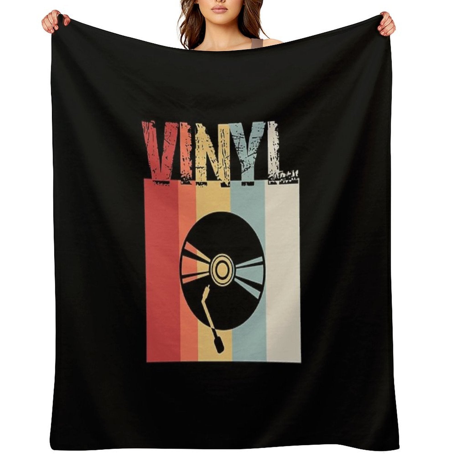 Vinyl Shirt, Vinyl Record Shirt, Vintage Record Shirt, DJ Shirt, Record Collect T Shirt Versatility Throw Blanket