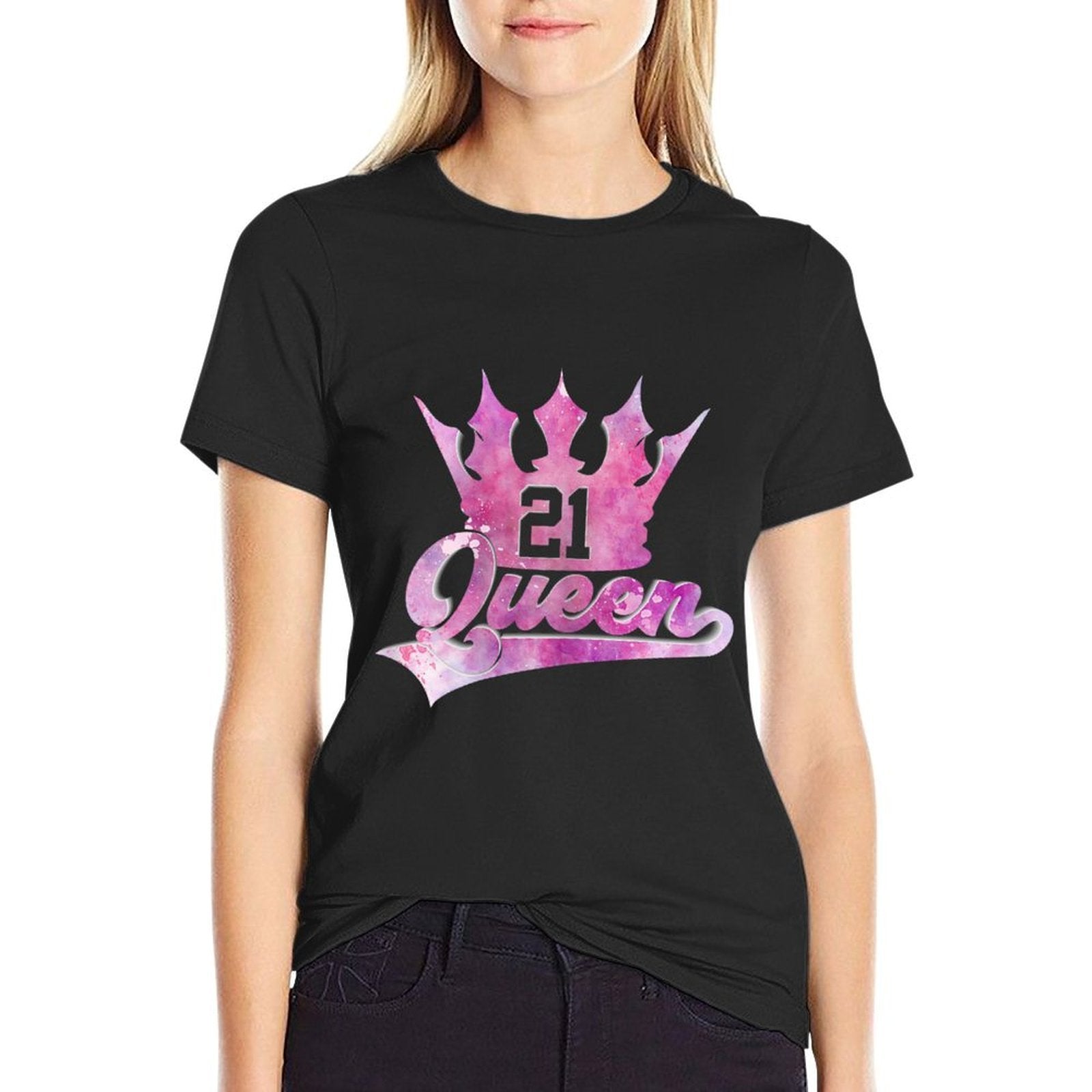 SWEET 21 QUEEN WOMEN 21ST BIRTHDAY  Soft T-Shirt