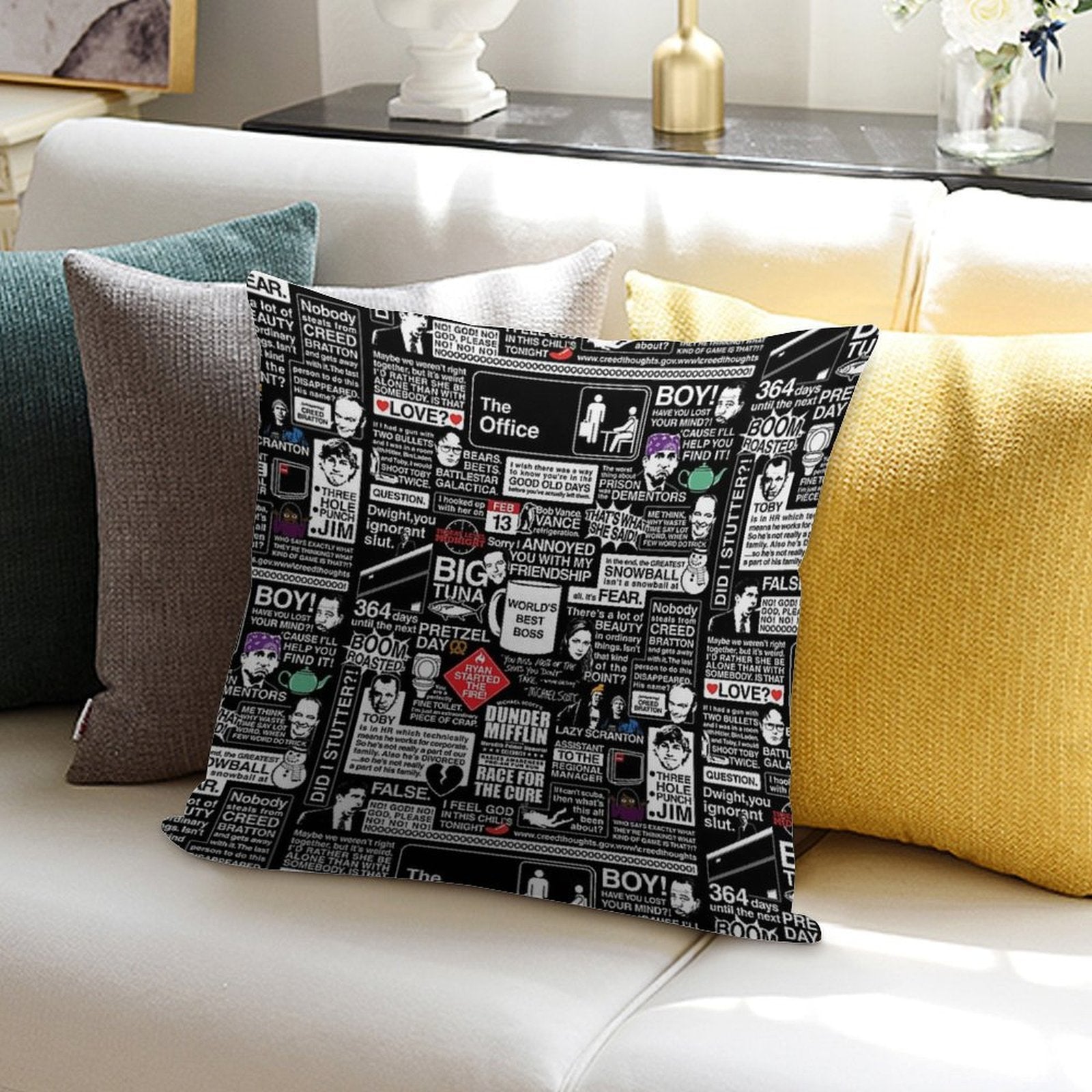 Wise Words From The Office - The Office Quotes Soft Bedroom Essential Throw Pillow