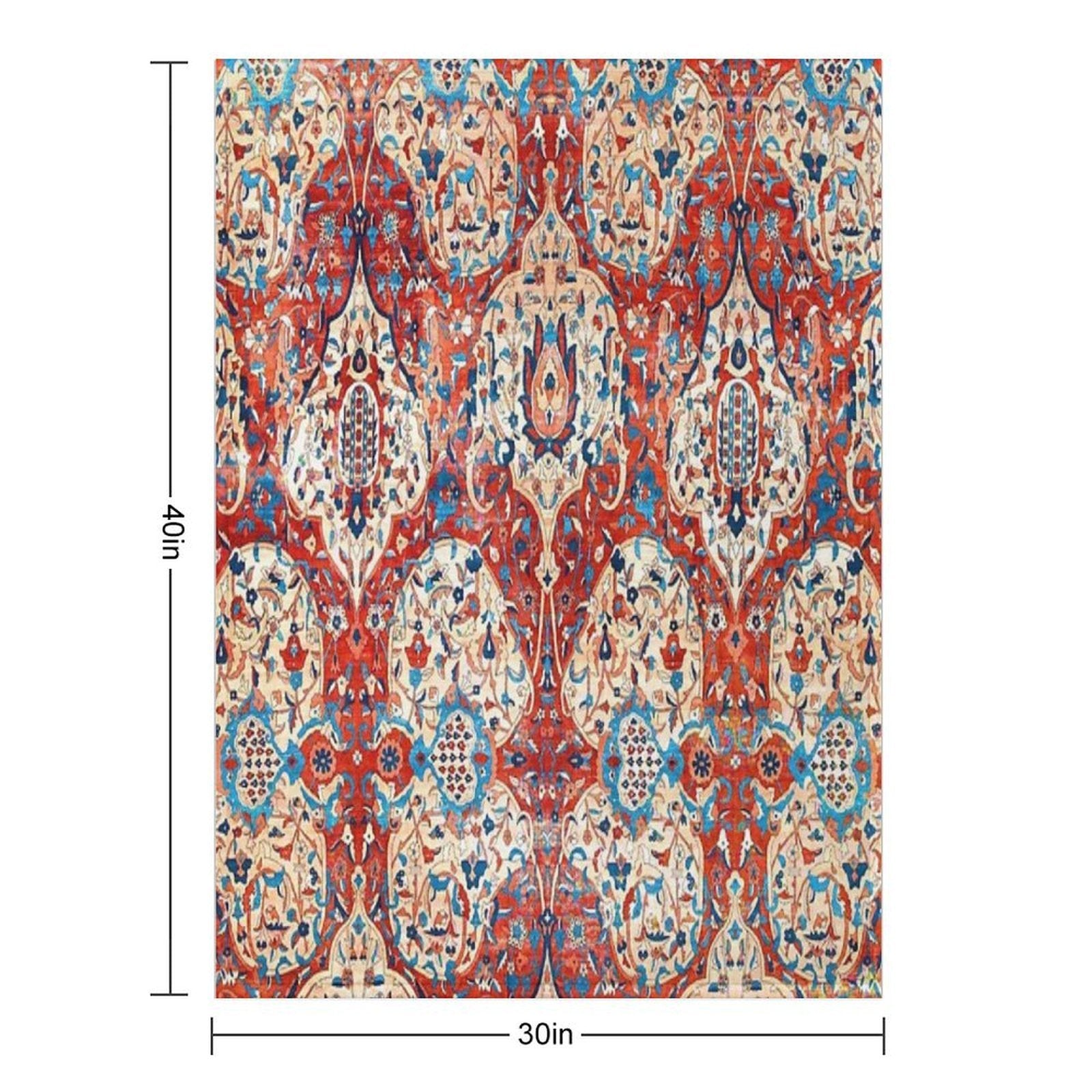 Tabriz  Azerbaijan Northwest Persian Rug Print Wrinkle-free Throw Blanket