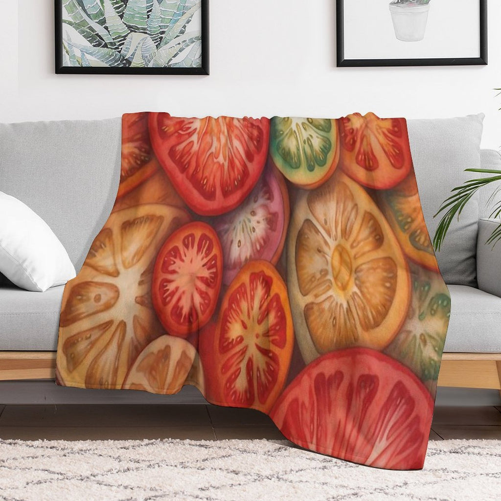 Tomato Quick-dry Throw Blanket
