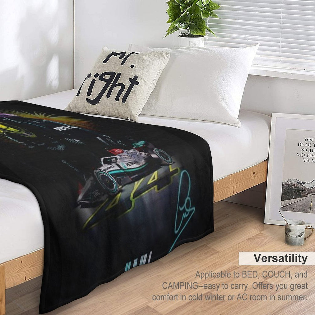 Lewis Hamilton Digital Art Posters Plush Throw Blanket