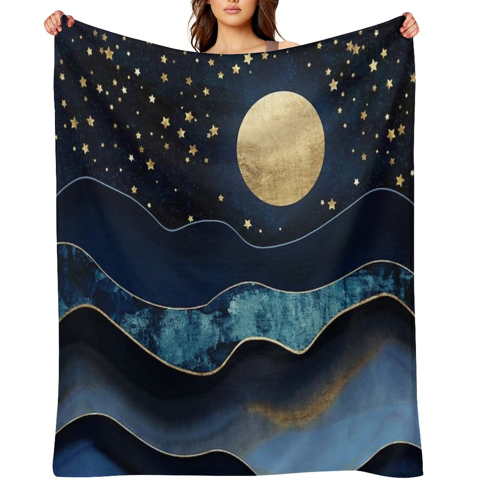 Golden Moon Eco-conscious Throw Blanket