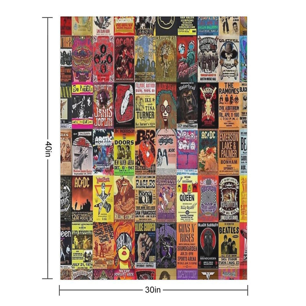 Rock Band Gift-ready Throw Blanket