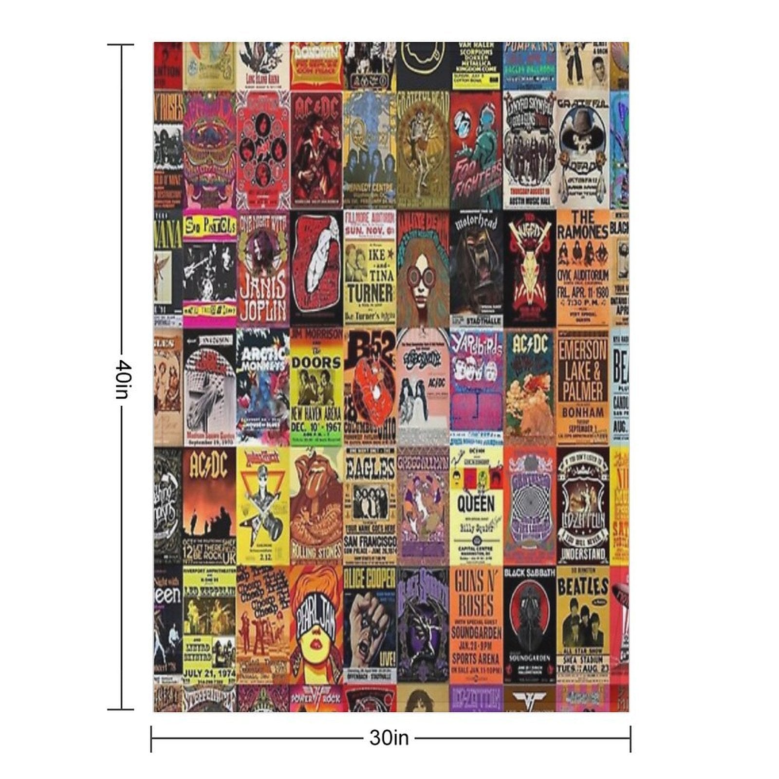 Rock Band Gift-ready Throw Blanket