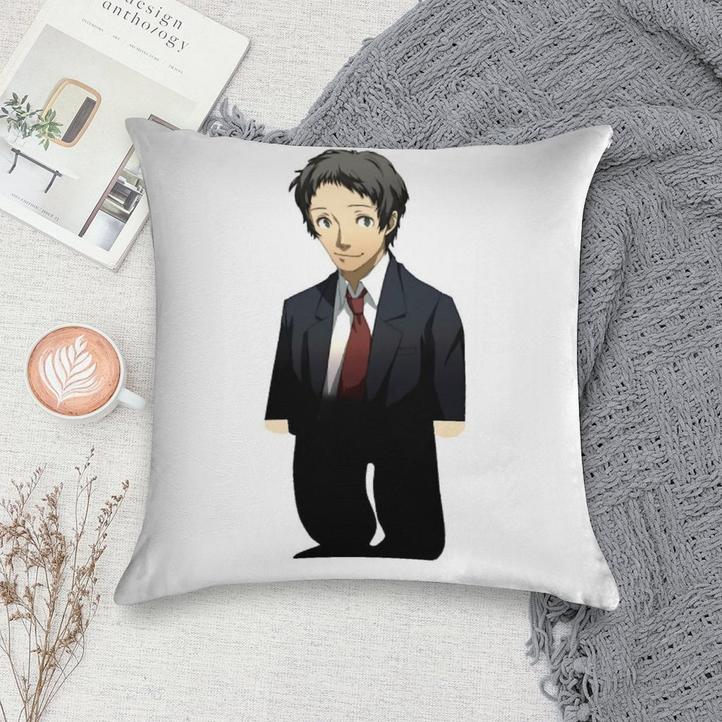 Adachi From Persona Soft Anti-Pilling Throw Pillow