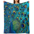 Peacock Full Glory 2 Machine-washable Throw Blanket