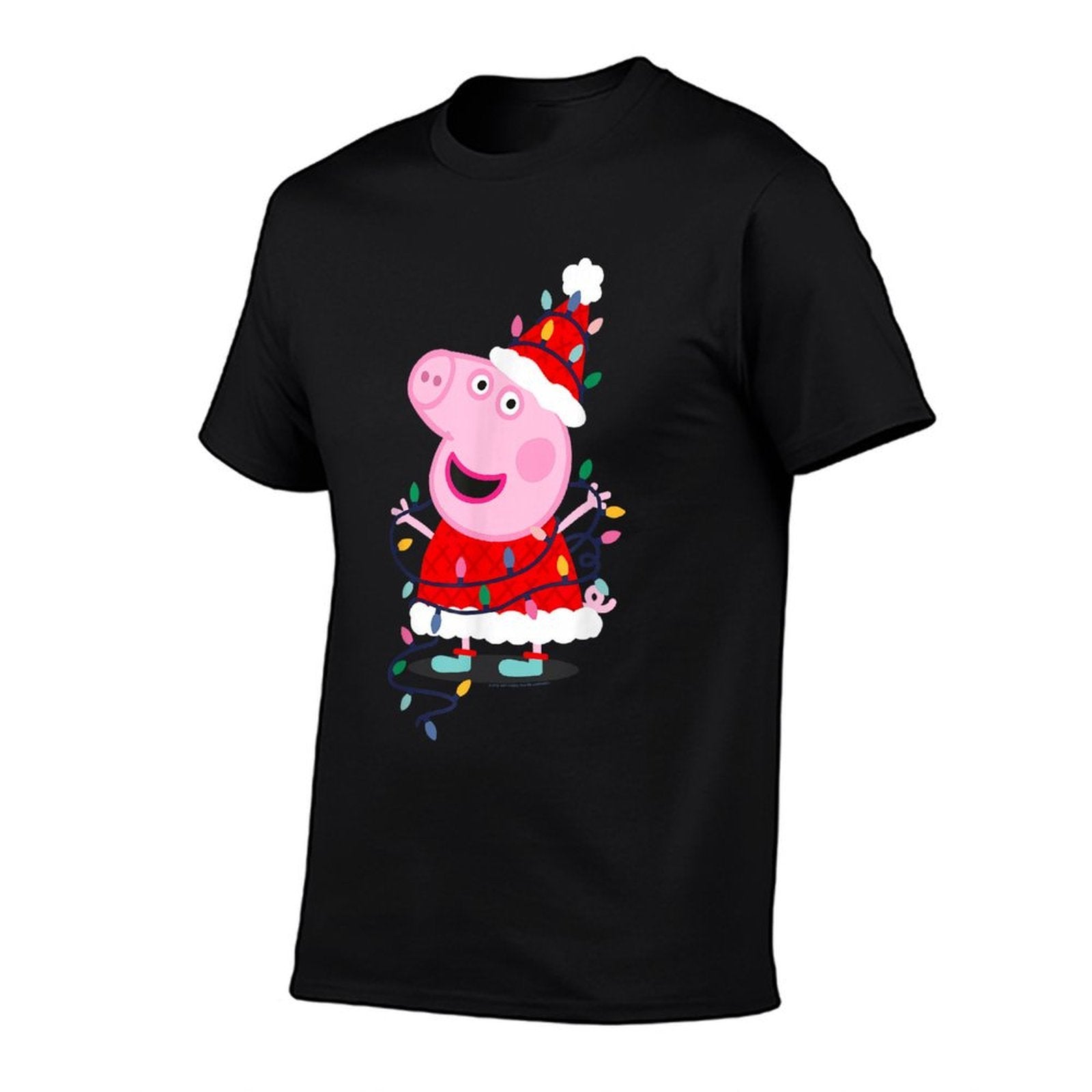 Peppa Pig Christmas Lights  Heathered Texture T-Shirt