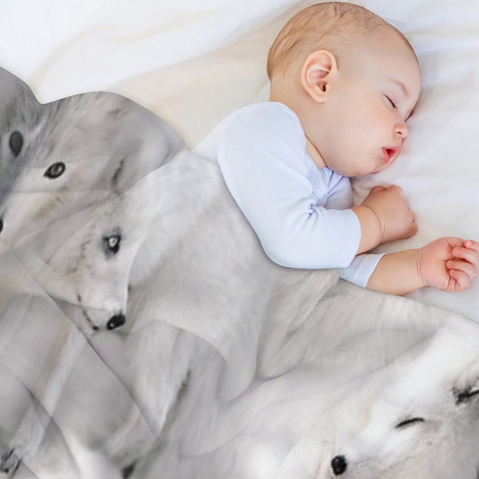Arctic Foxes Multi-functional Throw Blanket